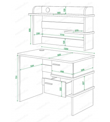 Стол компьютерный Домино нельсон СД-15 белый