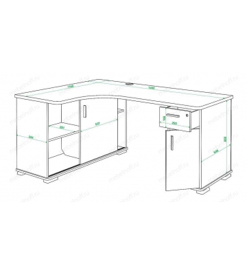 Стол письменный Домино СР-140М карамельный