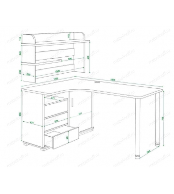 Стол компьютерный Домино СР-165М венге/хром
