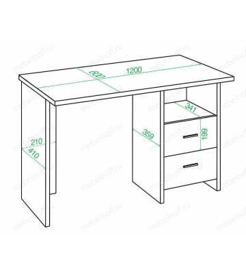 Стол письменный Домино Лайт СКЛ-Прям120 шамони
