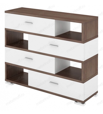 Тумба комбинированная СБ-40/4 белый жемчуг/шамони