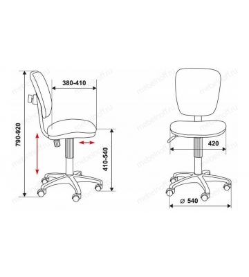 Стул компьютерный Бюрократ CH-204NX/26-28 черный