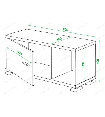 Тумба комбинированная Домино СБ-30/1 венге/карамельный