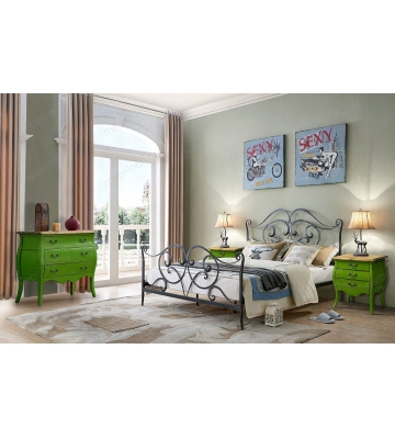 Комод FL-4022 зеленый/коричневый