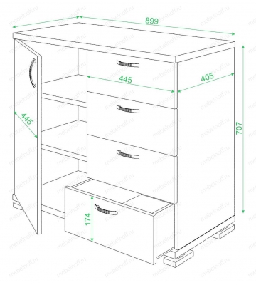 Тумба Домино ТБ-4М венге