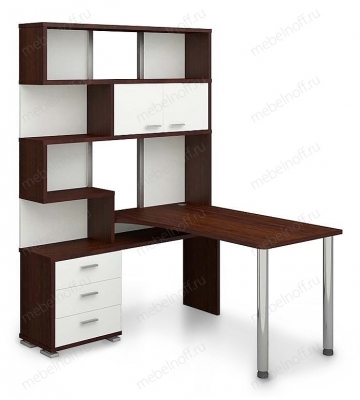 Стол компьютерный Домино СР-420-150 белый/венге/хром