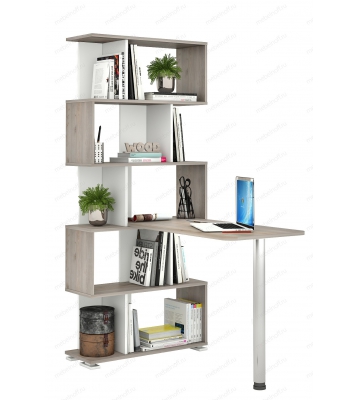 Стол компьютерный Домино нельсон СЛ-5СТ белый жемчуг/нельсон/хром