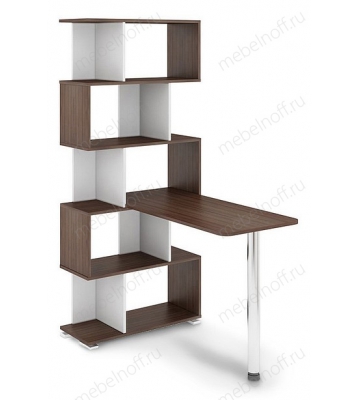 Стол компьютерный СЛ-5СТ белый жемчуг/хром/шамони