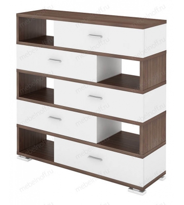 Тумба комбинированная СБ-40/5 белый жемчуг/шамони