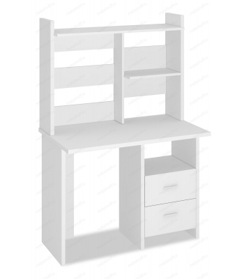 Стол компьютерный Домино Лайт СКЛ-Прям100+НКЛ-100 белый