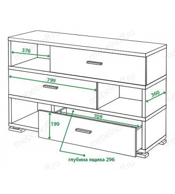 Тумба комбинированная Домино СБ-40/3 венге/карамель
