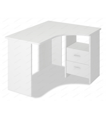 Стол письменный Домино Лайт СКЛ-Угл 120 белый