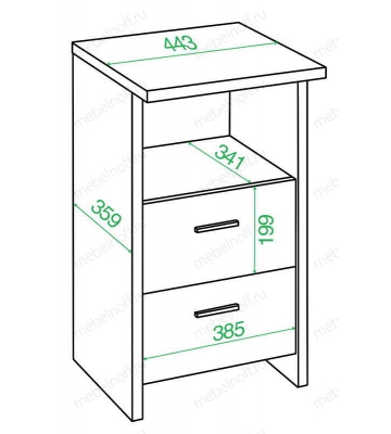 Тумбочка Домино Лайт ТЯЛ карамель/шамони