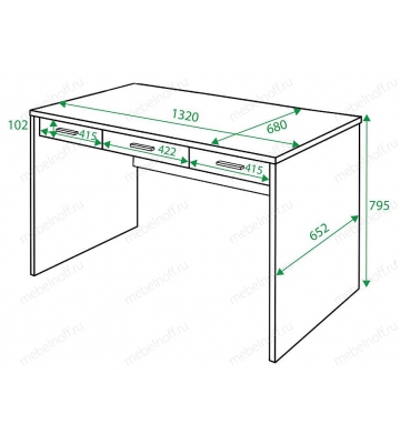 Стол письменный Домино СП-82С белый жемчуг