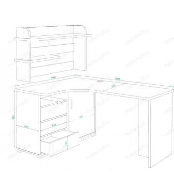 Стол Домино СР-165 белый жемчуг/карамель