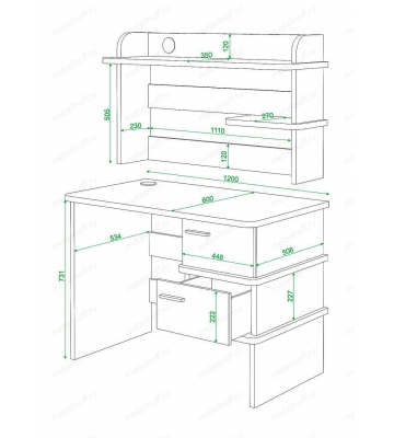 Стол компьютерный Домино СД-15C венге