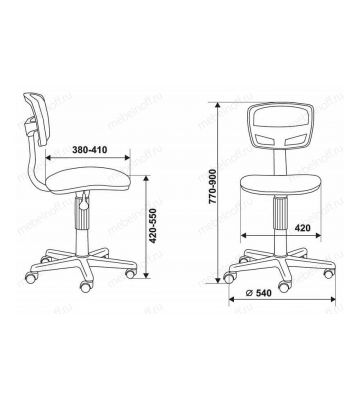 Стул компьютерный Бюрократ CH-299NX/15-21 черный