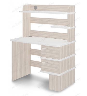 Стол компьютерный СД-15 белый жемчуг/карамель