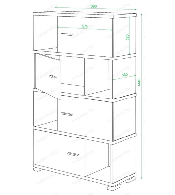 Тумба комбинированная СБ-30/4 шамони