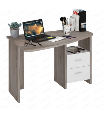 Стол письменный Домино Лайт СКЛ-Крл 120 белый/нельсон