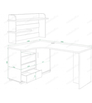 Стол компьютерный СР-165 шамони