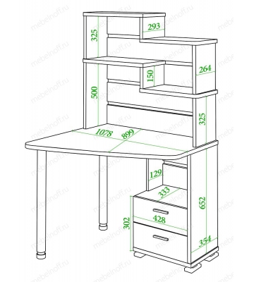Стол компьютерный СК-24 белый жемчуг/карамель/хром