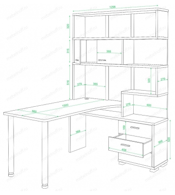 Стол компьютерный СР-420/150 белый жемчуг/хром/шамони