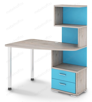 Стол компьютерный Домино нельсон СКМ-60 нельсон/синий мрамор/хром