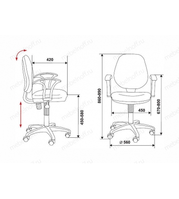 Кресло компьютерное Бюрократ CH-725AXSN черное