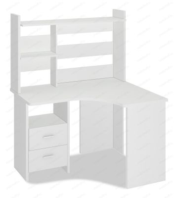 Стол Домино Лайт СКЛ-Угл120+НКЛ-120 белый