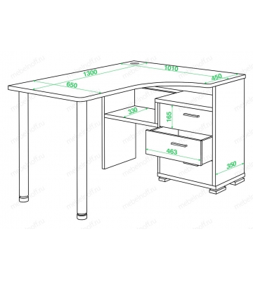 Стол письменный Домино СР-132С карамель/хром