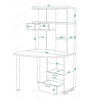 Стол Домино нельсон СК-20 нельсон/хром