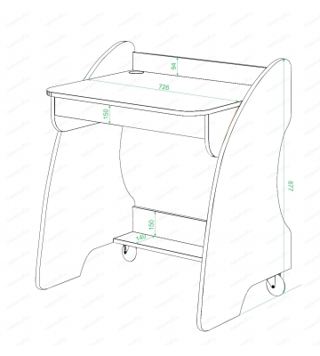 Стол письменный Домино СК-13 карамель