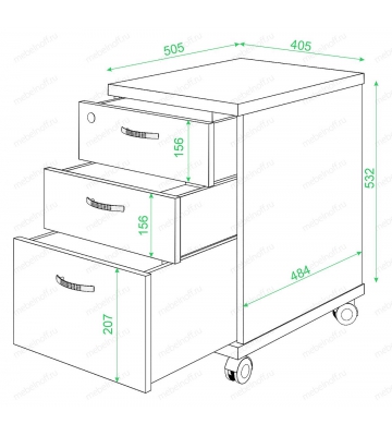 Тумбочка Домино ТС-2 белый жемчуг/шамони