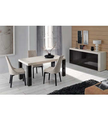 Стул SANDRA бежевый с коричневым рисунком