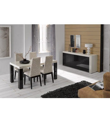 Стул Ada бежевый с коричневым рисунком