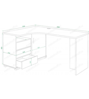 Стол письменный СР-165С шамони