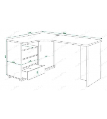 Стол письменный Домино СР-145С карамельный