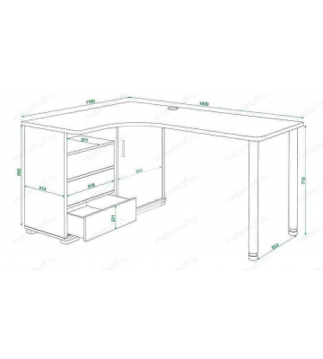 Стол письменный Домино СР-165СМ венге/карамель/хром