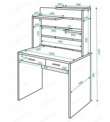 Стол компьютерный Домино нельсон СП-22 нельсон