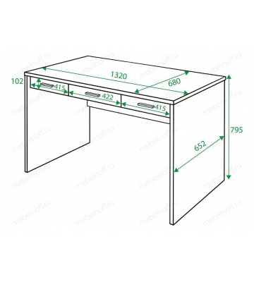 Стол письменный Домино СП-82С венге