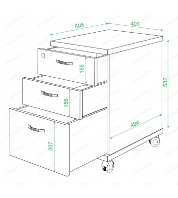 Тумбочка Домино ТС-2 венге