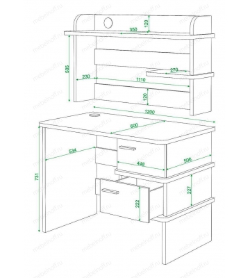 Стол компьютерный Домино нельсон СД-15 бежевый