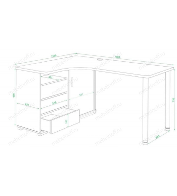 Стол письменный СР-165СМ CH