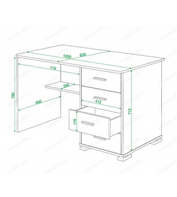 Стол письменный Живой дизайн СК-28СМ венге