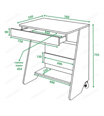 Стол компьютерный Домино СК-7 венге