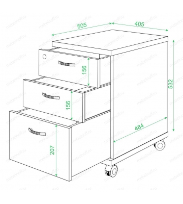 Тумбочка Домино нельсон ТС-2 нельсон/синий мрамор
