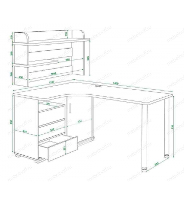 Стол компьютерный Домино СР-145М венге/карамель/хром