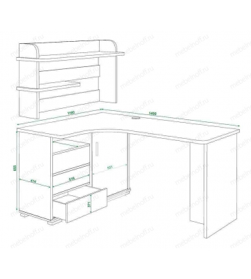 Стол компьютерный Домино СР-145 венге/карамельный