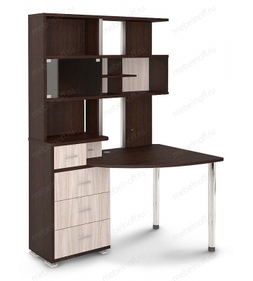 Стол компьютерный Домино СР-320 венге/карамель/хром